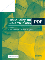 Public Policy and Research in Africa: Edited by