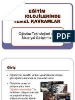 Eğġtġm Teknolojġlerġnde Temel Kavramlar: Öğretim Teknolojileri Ve Materyal Geliştirme