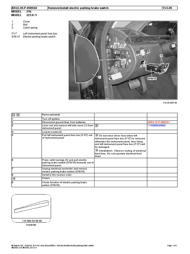 Electric Parking Brake Switch | PDF | Electric Power | Manufactured Goods