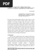 Territórios com Classes Sociais, Conflitos, Decisão e Poder