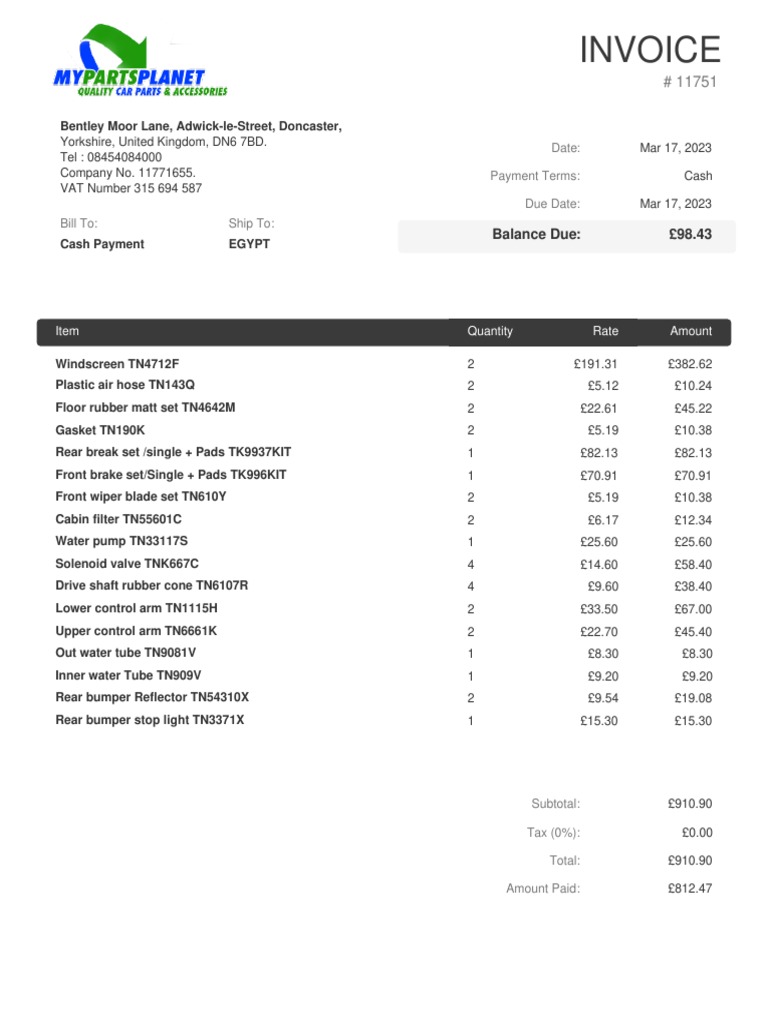 Invoice 11751 box 1 pdf payments taxes