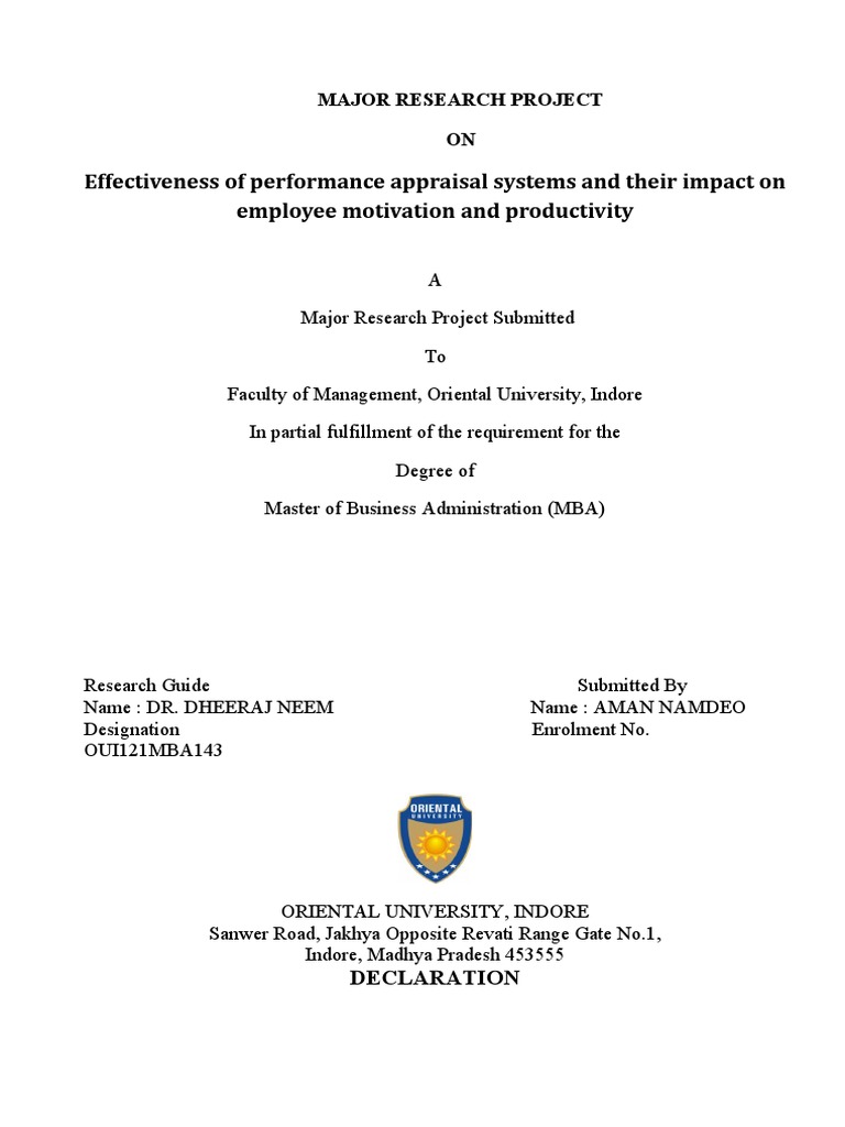 Impact of Performance Appraisal on Motivation | PDF | Coefficient Of ...
