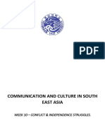 Communication and Culture in South East Asia: Week 10 - Conflict & Independence Struggles