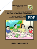 Self-Learning Kit: Kasipagan, Pagpupunyagi, Pagtitipid at Wastong Pamamahala Sa Naimpok