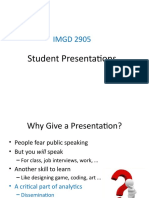 IMGD 2905: Student Presentations