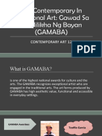 What is the GAMABA award for culture and arts in the Philippines