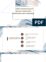 Ensuring Teacher Quality Through Competency Framework and Standards