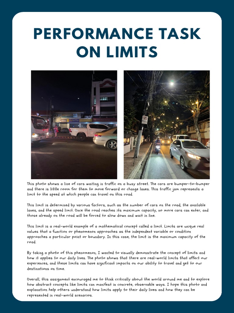 Understanding Limits Through Traffic Jams | PDF