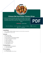Chinese Salt and Pepper Chicken Wings - Chili To Choc