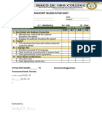 8-10 - Excellent 5-7 - Satisfactory 3-4 - Fair 1-2 - Poor: Manuscript Reading Rating Sheet