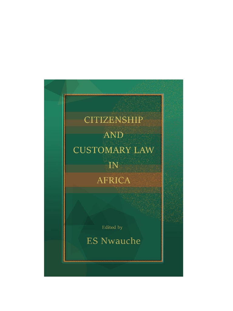 Citizenship and Customary Law in Africa | Download Free PDF ...