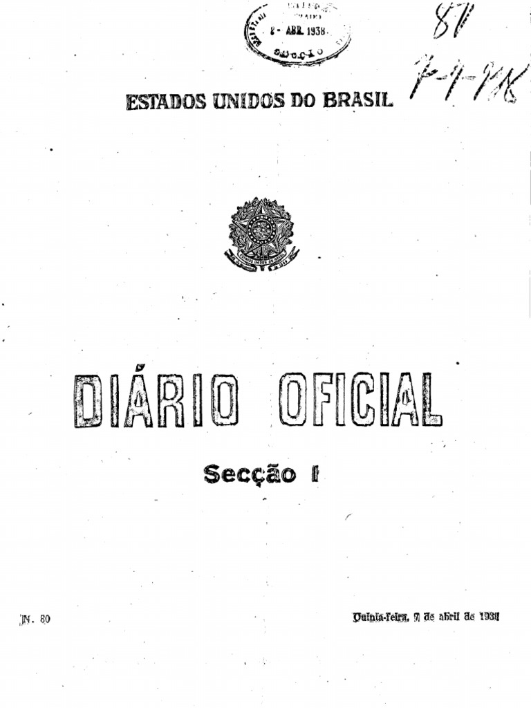 Do 1 19380407 080 PDF Ministério (departamento governamental) República