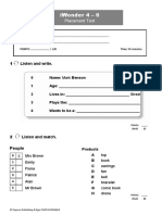 Iwonder 4 - 6: Placement Test