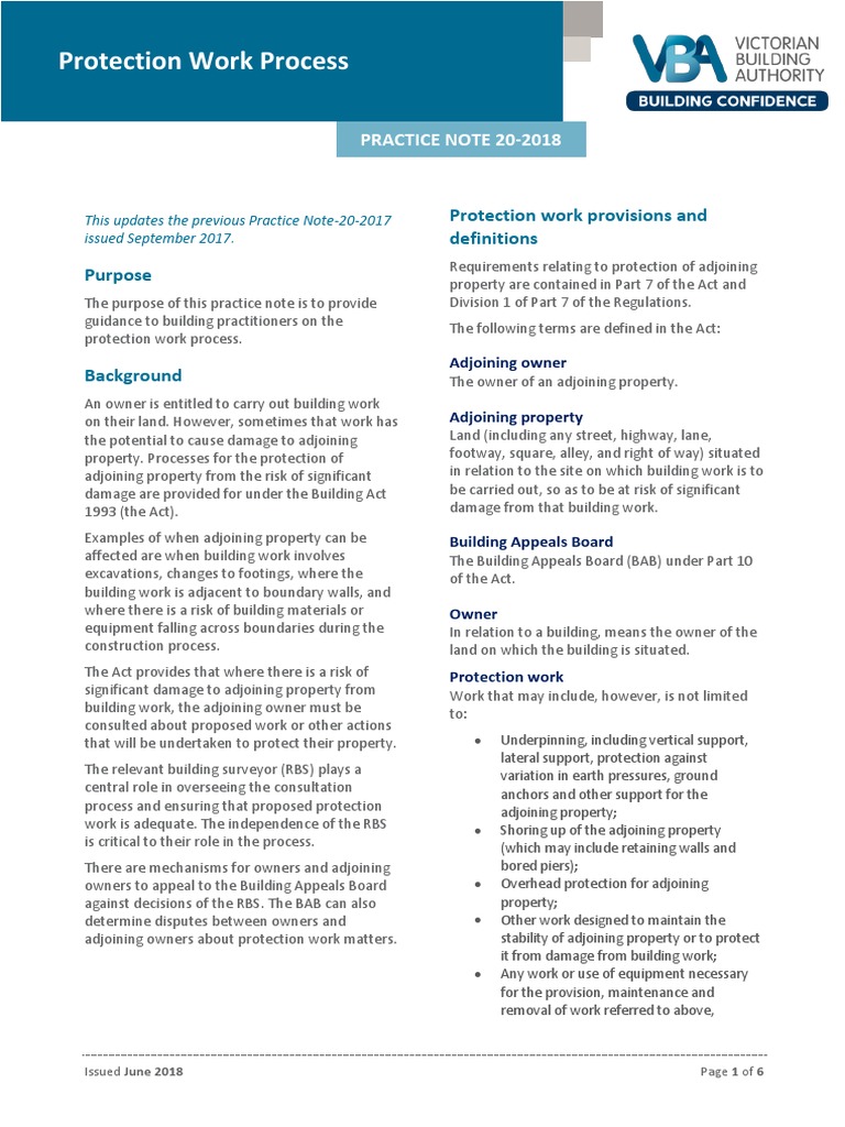Protection Works Process PDF Risk Property