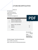 Factura recapitulativa múltiples albaranes