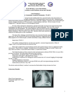 NCM 109 RLE: Care of The Mother, Child-at-Risk or With Problems (Acute and Chronic) Case Scenario 2 Pediatric-Community Acquired Pneumonia PCAP-C