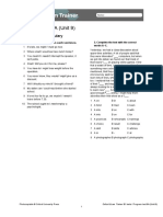 Progress Test 9A (Unit 9) : Grammar and Vocabulary