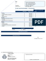 Informe de Calificaciones: 1. Evaluación: Colegio Salliver