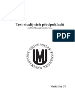 Test Studijních Předpokladů: Varianta 01