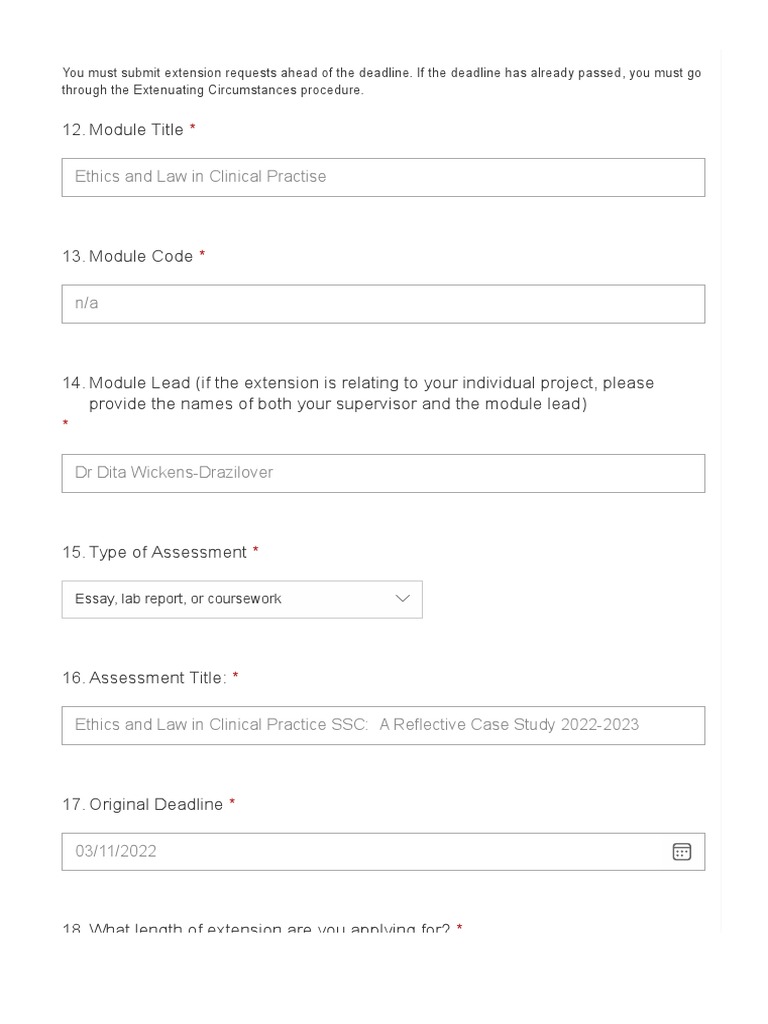 MDS Extension Form 202223 PDF Privacy Evidence