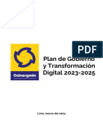 Plan de Gobierno de Osinergmin 2023-2025