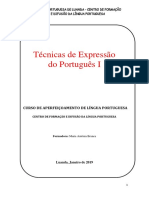 Técnicas de Expressão Do Português I: Curso de Aperfeiçoamento de Língua Portuguesa