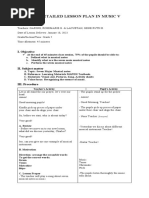 Detailed Lesson Plan in Music V: I. Objective