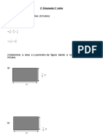 Operações matemáticas e áreas de figuras geométricas