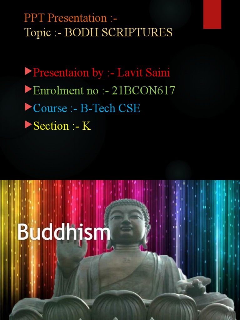 bodh scriptures lavit saini ppt | PDF