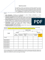 Peer Evaluation Sheet