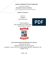 A Study On Customers Satisfaction Towards TNPL Paper: Bharathiar University Coimbatore