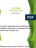 Customer Satisfaction: Lesson 11