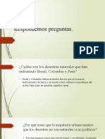 Preguntas sobre desastres naturales y su prevención