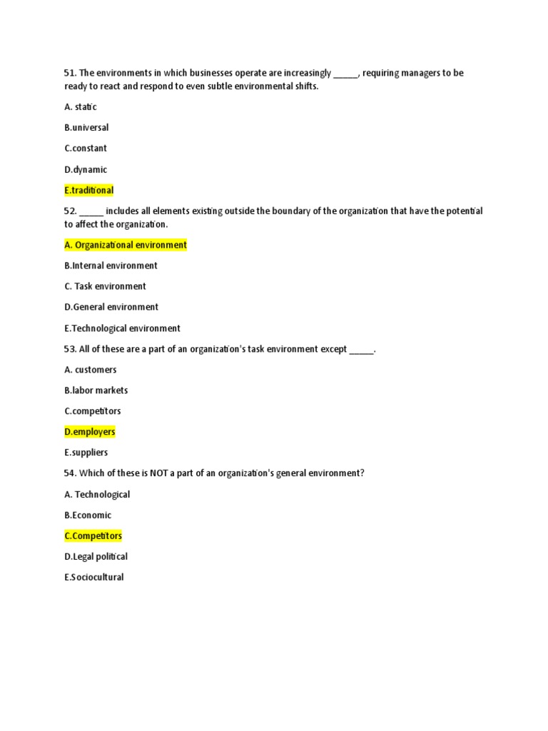 Test Bank Chapter 3 Management | PDF | Organizational Culture ...