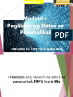 Modyul 3 Paglikom NG Datos Sa Pananaliksik: Prepared By: Type Your Name Here