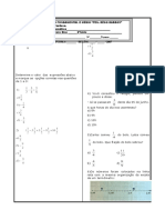 Teste Matemática 1a Avaliação 2008