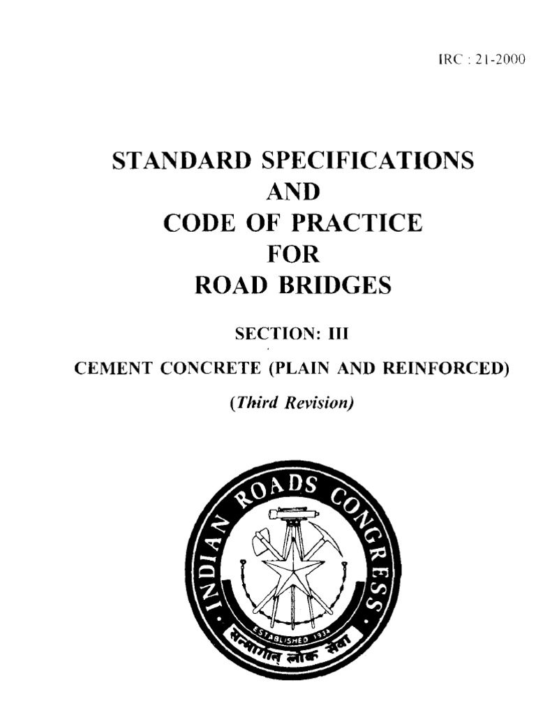 Standard Specifications AND Code of Practice FOR Road Bridges | PDF ...