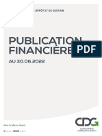 Publication Financière Au 30 Juin 2022