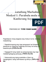 Filipino Ikatatlong Markahan-Modyul 1: Parabula Mula Sa Kanlurang Asya