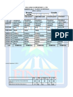 2010 2011brown Schedule