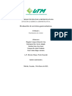 Evaluación de Servicios Gastronómicos.: Universidad Tecnológica Metropolitana