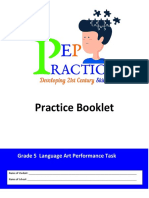 Practice Booklet: Grade 5 Language Art Performance Task