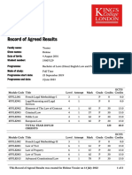 Record of Agreed Results