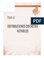 Tema 10: Distribuciones Discretas Notables