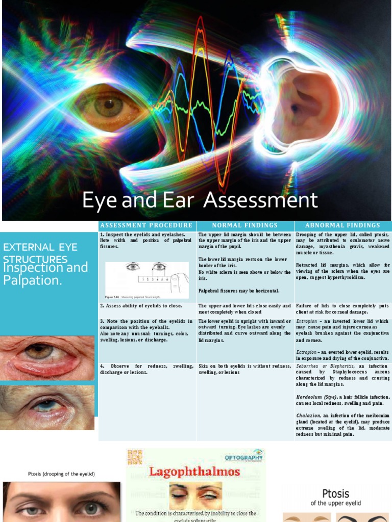 Eye and Ears Assessment | Download Free PDF | Ear | Human Eye