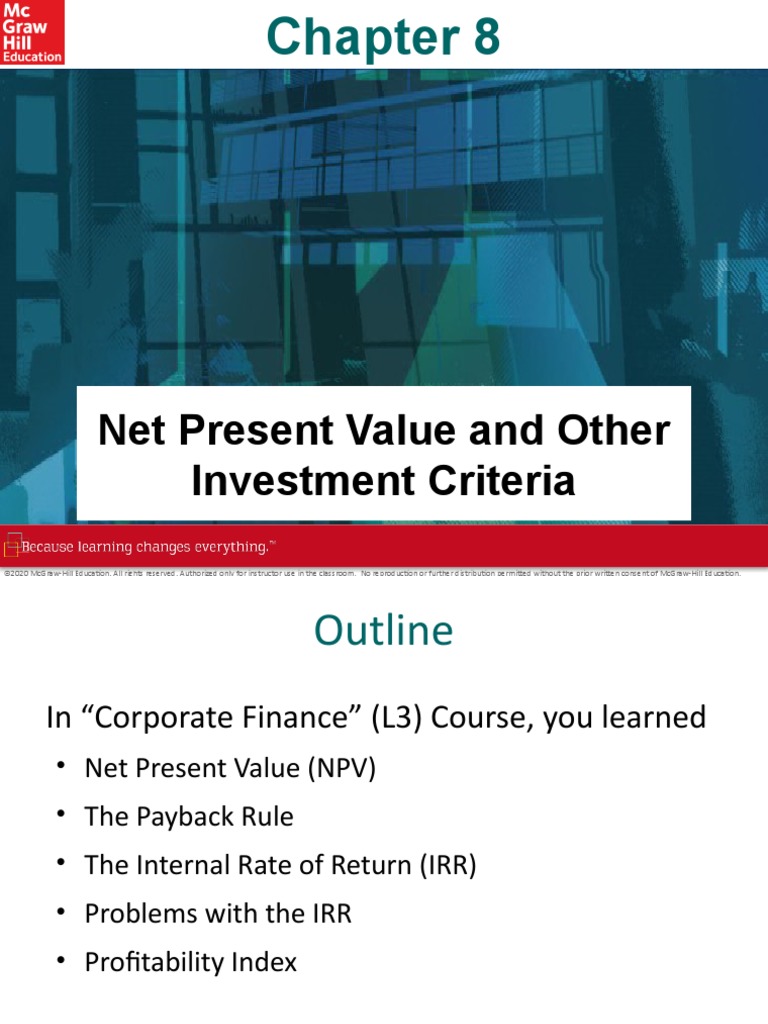 Ross 10e Chap008 Student | PDF | Net Present Value | Internal Rate Of ...