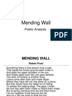 mending wall literary devices