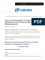 WWW Learninsta Com Extra Questions For Class 10 Social Science Geography Chapter