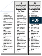 Event Program Event Program Event Program: The Muslim Community The Muslim Community The Muslim Community