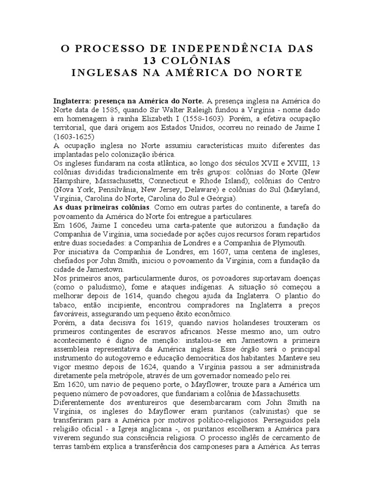 o-processo-de-independ-ncia-das-13-col-nias-pdf-burguesia-europa